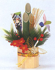 12号六角門松(木目)