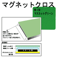 マグネットクロスM-19(マスカットグリーン) 950mm×1m(切売)