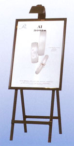 ポスタースタンド:PO-830B(旧PO-83B) 黒 ライト付